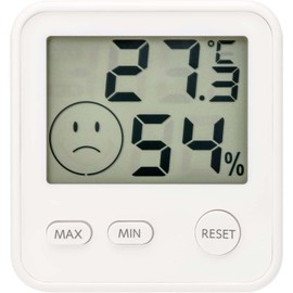 EMPEX TD-8411 Thermometer, Hygrometer, Digital Placement, Magnet, Home, Living Room, Refrigerator, Home Room, Digital Midi Thermo-Hygrometer, White