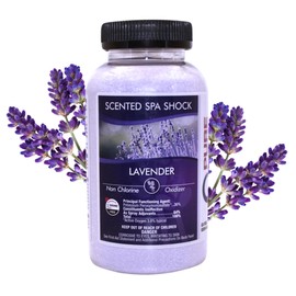 Lavender Aromatherapy Spa Shock for Hot Tubs & Spas | Non-Chlorine Oxidizing Hot Tub Shock Treatment | Compatible with Bromine Tablets & Chlorine | Neutralizes Odors & Clarifies Water (2 lbs)