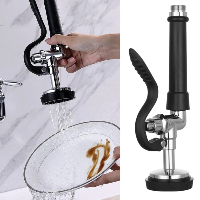 Commercial Pre-Rinse Kitchen Sink Faucet Restaurant Kitchen Sprayer Mixer Tap