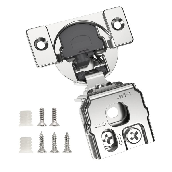Chibery 10 Pack 1-1/4" Overlay 3D Soft Close Concealed Hinge