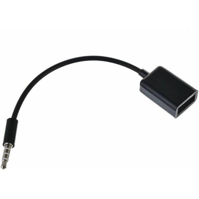 BUBUCAM 3.5mm Male AUX Audio Plug to USB Female Adapter