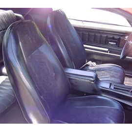 Durafit Seat Covers, C904-L1 1971-1981 Camaro High Back Bucket Seats with Molded Headrests Made in Black Leatherette
