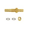 Joywayus 3/8" Hose Barb Thru-Bulk Head Hex Union Brass Fitting