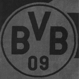 Borussia Dortmund BVB Bath Towel Grey/Black 70 x 180 cm