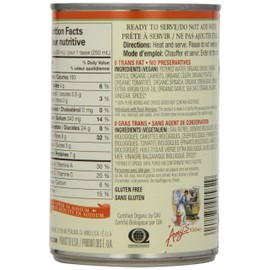 Amy'S Kitchen Organic Light In Sodium Lentil Vegetable Soup, 398 ml