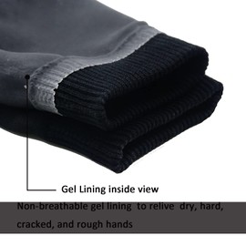 EXPER Moisturizing Gel Gloves Day Night Relief from Eczema and Dry, Rough, and Cracked Hands Thermoplastic Gel Lining with Essential Oils and Vitamins E