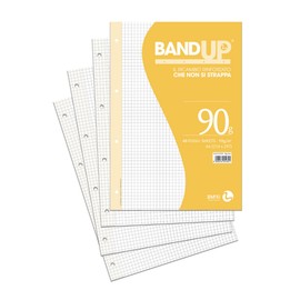 Bm - BeMore - Replacement Tape A4 with Reinforced Tape - 5 mm Ruling - Squared with Margins for 4th and 5th Grade - 40 Sheets - 90gsm Paper - 0105489