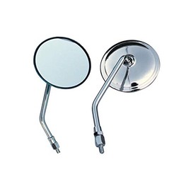 MotorToGo 1Pair Chrome Round Motorcycle Mirrors Compatible for Triumph Speedmaster