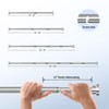 Mcrbeay Shower Curtain Rod, 1" Diameter Heavy Duty Tension Shower
