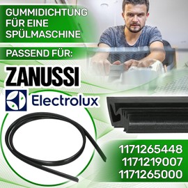 Dishwasher Door Seal 1730 mm with Original Code 1171265448 117126544/8 1171265026 for Zanussi for Electrolux - Made in Italy ONIX TECH