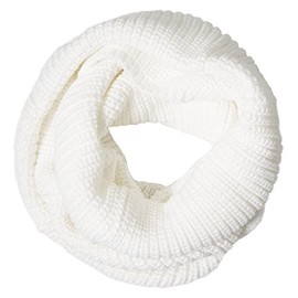 Simplicity Lightweight Solid Color Circle Scarf for Women and Men, Ivory