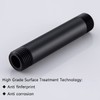 SEABEFORE 4" Ceiling Mounted shower arm Matte Black shower head