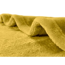 Pagnanno. Flannel Fleece Mink Throw Pack of 2 - Sofa/Bedspread/travel Blankets –Super Soft, light-weighted, Warm, Cosy Large Size – Many colours (Mustard, Single 125x150cm (2 Pack))