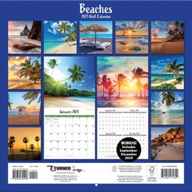 TURNER PHOTOGRAPHIC Beaches 12x12 Photo Wall Calendar (25998940007)