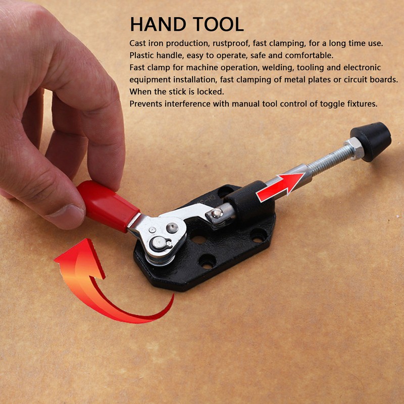 Push Pull Toggle Clamp Cast Iron Adjustable Plastic Handle DIY