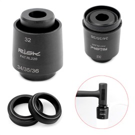 KIEVODE - Herramienta de instalación de sello antipolvo 4 en 1 para horquillas de suspensión de bicicleta, horquilla de bicicleta, guía de instalación de limpiaparabrisas para 32 mm, 34 mm, 35 mm, 36 mm, Fox Rockshox y más