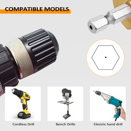 Mesybveo Set of 3 HSS Step Drill Bit Set, 4-12 mm/4-20 mm/4-32 mm, Titanium-Coated Taper Drill Bit for Wood Boards, Plastic
