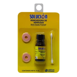 CERTUS PHARMA Solución Removedora De Verrugas Frasco C/9 Ml