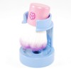 Flower Facial Cleansing Brush, Dedicated Brush Stand Set (Purple), Blue