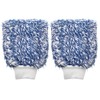 HARFINGTON 2pcs Microfiber Car Wash Mitts 10" x 8" Scratch