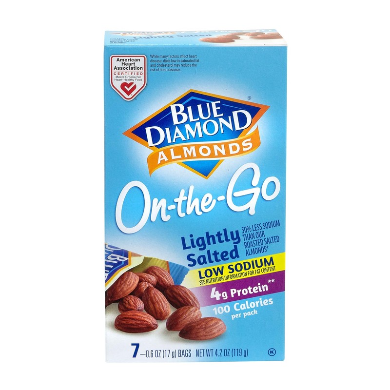 Blue Diamond Almonds, Low Sodium Lightly Salted, 100 Calorie On-The-Go