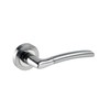 Duo Finished Chrome Door Handles on Rose H750024D - 50mm