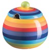 Purity Style Hand Painted Rainbow Stripe Sugar Bowl