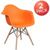 Flash Furniture 2 Pk. Alonza Series Orange Plastic Chair with