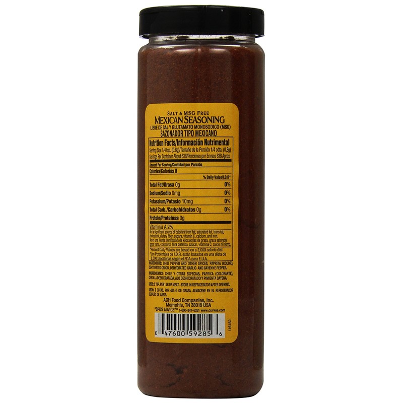 Durkee 100% Salt Free Mexican Seasoning, 18 Ounce