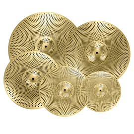 Cymbal Pack Golden Low Volume Cymbal Pack 14"/16"/18"/20" 5Pcs Drummer Practice Cymbal