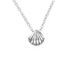 Bungsa Shell Necklace 45 cm .925 Sterling Silver Shell Oyster