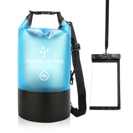 Rosedreamer Dry Bag Blue Waterproof Bag, Dry Bag with Adjustable Strap, Roll Top Waterproof Bag Backpack for Swimming, Rafting, Kayaking, Boating, Camping, Beach, 10L, 10 L, Campaigns