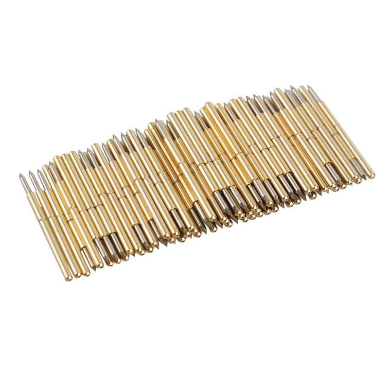 HilBeliFU 100Pcs Spring Test Probe Pin Set, P75-B1 Spring Probes,