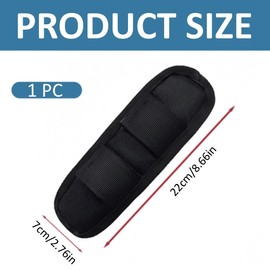 XINXINGDINGSHENG Shoulder Strap Pad, Removable Backpack Strap Pads, Universal Replacement Shoulder Pad for Bag, Backpack, Guitar Straps and Satchel (1Pcs Black)