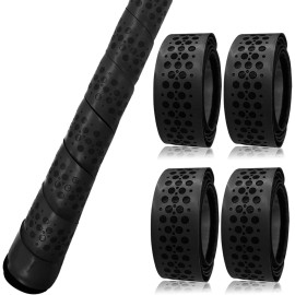 Finger Ten 40 Inch 1.75mm Bat Grip Tape 2 Pack for Old Bats Handles Baseball - 2 Pcs-Black+Blue Dot