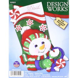 Design Works Crafts Candy cane snowman Stockin Kit