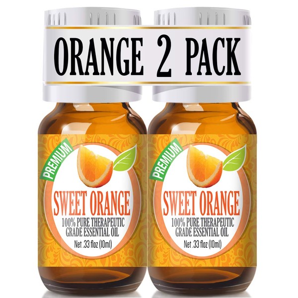 Sweet Orange Essential Oil - 100% Pure Therapeutic Grade Sweet Orange Oil - 2 Pack