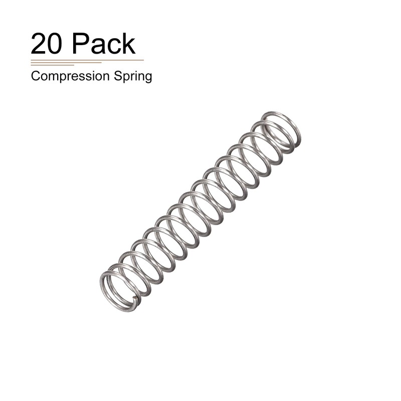 DTGN 0.4x4x25mm(DxODxL) Compression Spring - 20Pack - Good for Machinery