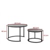 HOJINLINERO Nesting Round Coffee Table Set of 2 End Tables