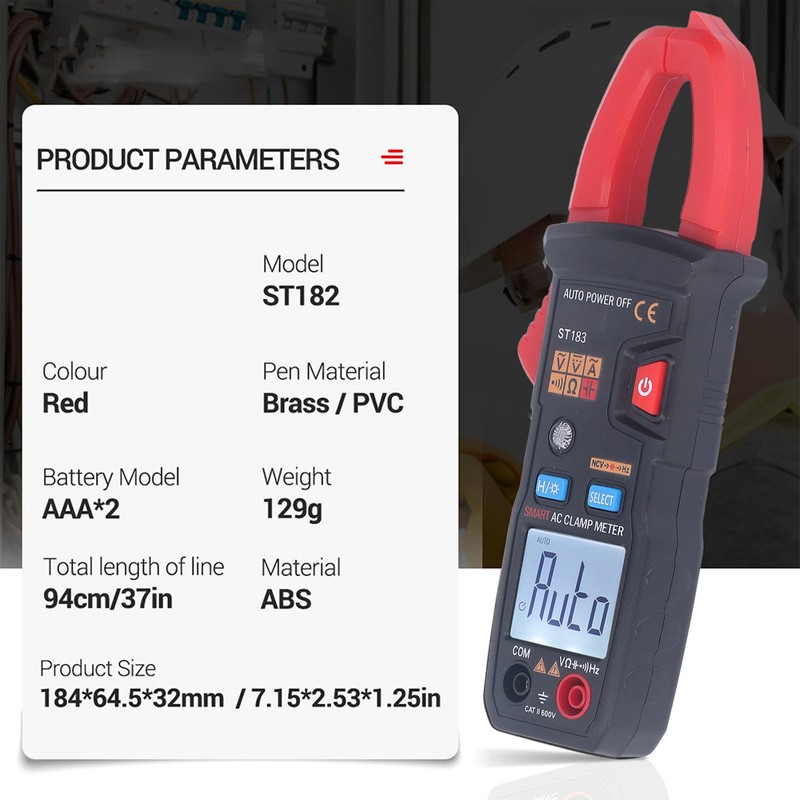 Digital Clamp Meter Multifunctional AC DC Voltmeter Smart Auto NCV