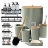 Clara Clark Bathroom Set - Sage Green Bathroom Accessories Set,