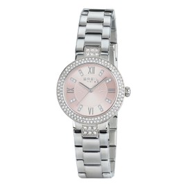 Breil Tribe Damen Armbanduhr Dancefloor Glamour Pink Sunray Edelstahl mit Kristallen Silber-Pink 32mm, Wasserdichtigkeit: 5 Bar, EW0256