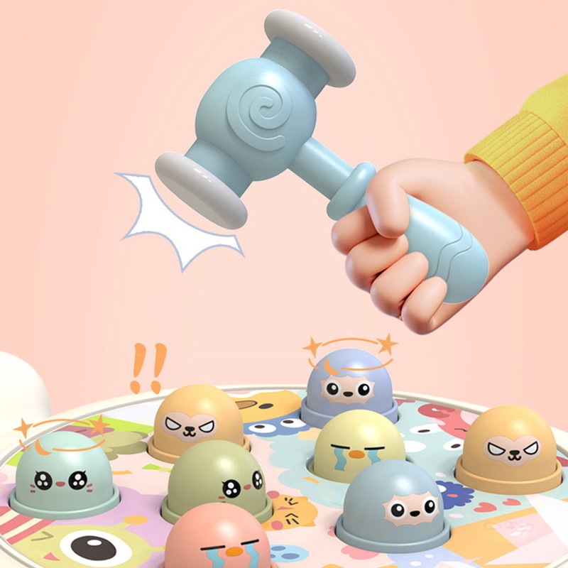 Kids Interactive Whack Toy Educational Sound Light Animal Shape Hammering