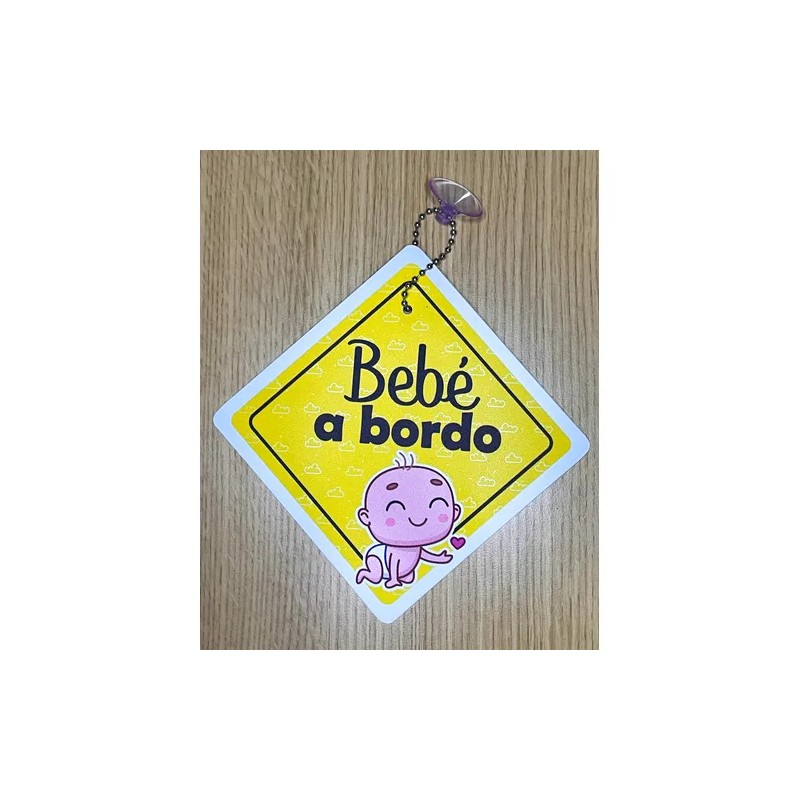 Señalización Letrero Bebé A Bordo Con Chupón Para Auto