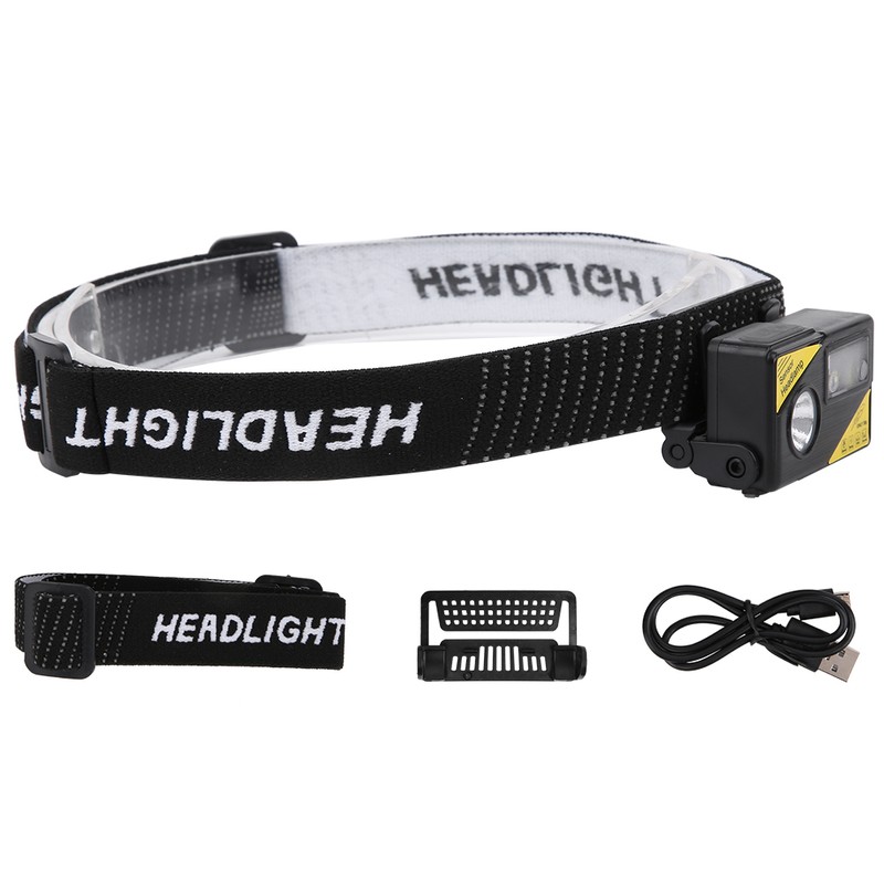 K180 LED Lightweight USB Charging Headlamp Hat Clip Integrated Induction