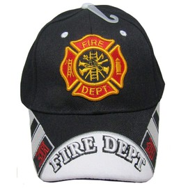 Trade Winds Fire Department Dept Scripture Black Embroidered Cap Hat CAP651 (TOPW)