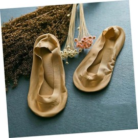 Baluue Ankle Support Socks Padded Boat Socks Arch Support for Heel Non-slip for Men Women Dark Skin