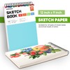 Soucolor 9" x 12" Sketch Book, 1-Pack 100 Sheets Spiral
