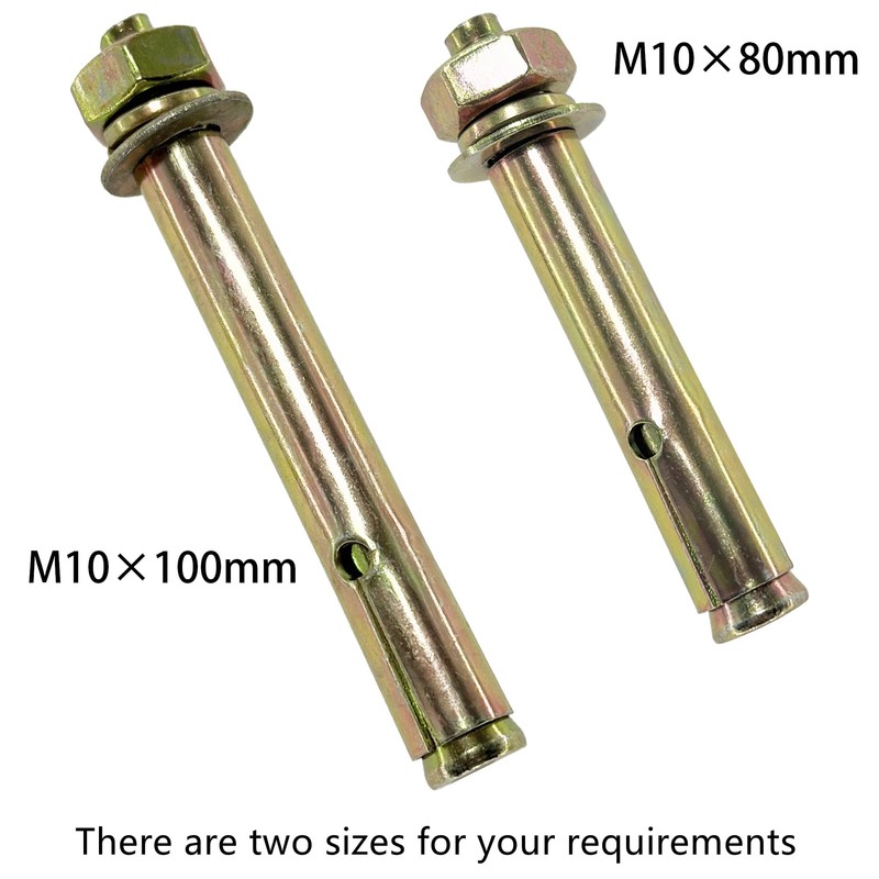 10 PCS M10 Heavy Duty Expansion Bolts,Wall Anchor Bolts (80mm)