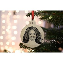 Motsi Mabuse Merch, Strictly 'Dancing Gift Idea Judge Image On A Wooden Christmas Tree Bauble, For Mum & Dad